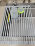 风和大海硅胶沥水架可折叠水槽碗盘架卷帘式水池置物架厨房洗碗池收纳架 灰色中号方形防滑柱18根43x30cm 实拍图