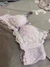 KJ法国内衣女小胸聚拢调整型收副乳胸罩无钢圈平胸专用性感蕾丝文胸 轻烟紫【单文胸】 75B 实拍图