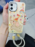 鹿途者 DEERWALK小飞象长颈鹿挂绳适用苹果14手机壳iphone15promax可爱卡通12网红女款11点钻13pro自带镜头膜 happy 小飞象+挂绳 iPhone 12 实拍图