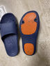 洁丽雅老人防滑拖鞋女士夏季室内家居家中老年浴室洗澡防臭家用凉拖鞋女 藏青色 46-47 (标准码) 实拍图