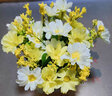 伊芙美小雏菊仿真花假花盆栽花艺摆件客厅家居餐桌办公室桌面装饰品摆设 28头白绿雏菊+陶瓷love瓶 实拍图