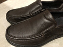 骆驼（CAMEL）男鞋商务休闲低帮套脚办公爸爸皮鞋 G14A545711 棕色 43 实拍图