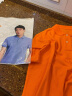 布先生佟大为明星同款美式休闲polo衫男士短袖春夏季纯棉商务男装衣服 橙色 XL/180 实拍图