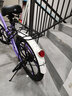 永久儿童折叠自行车女孩减震16寸自行车变速6-8-12岁小学生男女孩单车 五刀轮【粉紫色】变速【减震】 20寸丨适合身高*130-155丨 实拍图