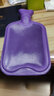 杜托 加厚橡胶热水袋可充水暖手袋注水热水袋冲水老式橡胶热水袋 大号紫色+随机色布套 实拍图