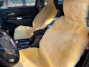 首赋汽车坐垫冬季羊毛 羊剪绒通用短毛毛绒皮毛一体毛垫 冬天保暖座套 米黄色 实拍图