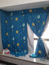 卢太太网红免打孔魔术贴遮光窗帘成品遮光布帘子飘窗遮阳宿舍卧室 满天星蓝色（魔术贴款） 宽2.0*高2.0（双开款） 实拍图
