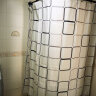 施香曼浴帘套装免打孔隐形防水布卫生间浴室隔断帘淋浴折叠弧形干湿分离 大方格 A款杆+帘宽1.8米x2米高浴帘 实拍图