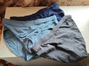 猫人男士内裤男纯棉抗菌裆三角裤透气弹力青年潮流短裤衩 灰蓝+天蓝+宝蓝 3条 XL （建议55-65kg） 实拍图