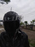 骑克头盔揭面盔MP01全盔QK111 碳纤全盔金色、彩色、黑色透明镜片 C3黑色镜片 均码 实拍图
