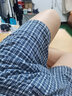 娉诗曼阿罗裤男全棉优质短裤中青年纯棉内裤舒适家居睡裤宽松透气大裤衩 细格子蓝阿罗裤 1条 L 建议120-150斤 实拍图