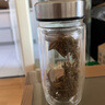 南若萤 玻璃杯双层便携男商务办公泡茶杯茶水分离加厚大容量家用水杯子 钢本色 400ml 实拍图