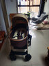 逗逗熊婴儿推车高景观童车宝宝可坐可平躺双向避震折叠BB轻便手推车  旗舰版灰色+坐躺+单手收+遮阳蚊帘+后轮高配+餐盘 实拍图