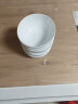 晟普（shengpu）唐山骨瓷碗家用纯白陶瓷饭碗微波炉米饭碗面碗汤碗粥碗吃饭碗餐具 4.5英寸奥碗标准饭碗【6个装】 实拍图