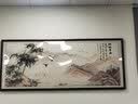 良品大师山水画办公室挂画中式客厅装饰画万里长城靠山图茶室字画风景壁画 万里长城A21 70*190cm宣纸锦绫+有机玻璃+红褐色实木框（热卖款） 实拍图