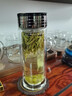 思宝墨晶双层玻璃杯着晶工艺礼盒装商务办公茶水杯带茶隔车载便携水杯 实拍图