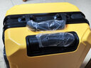 欧遥行李箱男铝框密码拉杆箱子韩版潮流大容量可登机女旅行皮箱次日达 黄色【黑框款-升级带充电口】 20英寸 -登机箱-手提上飞机手拉箱 实拍图