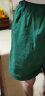 茵曼2024夏女新款时尚休闲百搭纯色花苞舒适遮胯显瘦A字短裤 墨绿色 S 实拍图