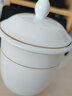 天城一品 陶瓷杯酒店宾馆会议白瓷茶杯办公室盖杯茶杯带盖杯喝水杯子定制 金边杯 实拍图