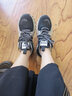 HKTW德训鞋女鞋子2025秋冬新款厚底休闲运动黑色老爹鞋初中生德训女鞋 黑色薄绒 40 实拍图