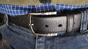 七匹狼（SEPTWOLVES）皮带男士真皮针扣腰带商务头层牛皮中青年休闲牛仔裤带男装 系列二黑色款 实拍图