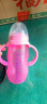安儿欣玻璃奶瓶宽口径婴儿奶瓶带吸管手柄防胀气硅胶奶瓶套装 300ml粉红+奶瓶刷5件套+转换头 实拍图
