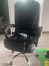 百魅（BAIMEI）电脑椅家用皮椅办公椅子可午睡办公室老板椅可躺久坐人体工学 -黑色+7点按摩黑色+弹簧包座垫 钢制脚+无搁脚 实拍图