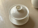 中瓷臻品德化陶瓷白瓷盖碗三才羊脂玉瓷泡茶碗不烫手大号单个茶杯茶具套装 羊脂玉白瓷9号三才盖碗110ml 实拍图