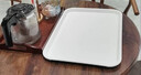 天城一品 长方形密胺塑料托盘 密胺盘塑料茶盘茶具配件茶盘茶托可定制logo 大号白色 实拍图