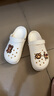 细细条 软萌可爱小熊洞洞鞋女夏学生外穿防滑防臭eva凉拖鞋护士鞋 奶油白 38-39 实拍图
