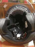 雅马哈摩托车电动车头盔3C认证男女四季轻便安全帽四分之三盔春夏 亮黑色（贴面版型） M 实拍图