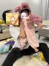 papa爬爬秋冬季男女宝宝动物爬服连体衣加厚抱抱绒保暖婴儿哈衣 小兔宝宝 80cm 实拍图