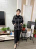 莫代尔格子外套女2025春秋新款开衫时尚修身显瘦加厚保暖女装上衣 黑色 L 实拍图