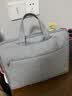 Milooky手提笔记本电脑包14男15女15.6英寸轻便适用苹果Macbook air13联 A款【白灰色】 13-14英寸 实拍图