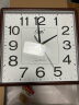 康巴丝（Compas） 挂钟 客厅家用大气方形石英钟办公日历时钟表挂墙卧室壁挂钟表 3112橡木（32*32cm） 实拍图