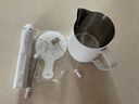 Mongdio奶泡打发器 奶泡机电动手持打奶泡器打奶器牛奶咖啡打泡器奶泡棒 电动打奶器（白）+1mm白色拉花杯内刻度600ml 实拍图