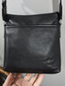 真皮单肩包头层牛皮包休闲男士包大容量跨肩包商务时尚斜挎包男款 黑色小号 单包无赠品 实拍图
