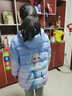 迪士尼女童羽绒服外套儿童连帽中长款宝宝冰雪爱莎保暖加厚白鸭绒 QBX513360蓝紫 150适合145-155cm  实拍图
