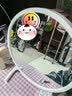 妍喜镜子大号化妆镜台式led带灯桌面学生宿舍ins卧室灯补光梳妆台圆镜 白色 30cm无灯【角度可调】 实拍图