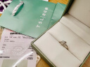 谢瑞麟（TSL）母亲节礼物18K金钻石戒指环群镶求婚订婚结婚白金钻戒女63235 12圈口（约21颗钻，约7分） 实拍图