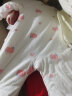 童泰秋冬婴儿衣服新生儿夹棉连体衣0-6个月宝宝哈衣 粉色丨C款 59cm 实拍图