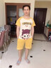 蓝路风 男士睡衣夏季纯棉卡通短袖短裤夏天薄款全棉大码学生家居服套装 QD-1598柯南 L 标准(高165-170 100-125斤) 实拍图