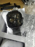 马克华菲（FAIRWHALE）手表男士全自动机械表日月星辰时尚小方块男表防水国潮流腕表礼物 黑壳黑面网带 实拍图