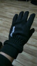 瑞狮龙 麂皮绒手套加绒保暖秋冬季男女士触屏防滑运动外卖骑行开车手套 黑色 男士码（高弹力） 实拍图