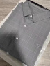AEXP阿玛EA7XP尼旗下短袖衬衫男式夏季冰丝格子高端商务男士 QWJ2123灰色 190/104A 晒单实拍图