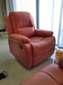 太空舱 头等沙发单人休闲午休懒人沙发椅电动多功能摇摇椅电竞椅真皮 西柚红-科技布 一人位 手动坐躺+可摇可转 实拍图