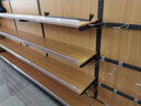 乐品展示超市钢木货架便利店双面置物架商店食品柜文具店木质单面展示架 【钢】单组合三 实拍图