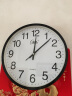 康巴丝（Compas）时钟挂表简约挂钟卧室客厅办公简约创意石英钟表壁挂 14英寸黑色  34cm 实拍图