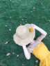 蓝诗梦戴拉菲草帽女夏季小清新海边沙滩帽大檐可折叠遮阳帽户外度假太阳帽 米黄色 可调节帽围（55-58cm） 晒单实拍图