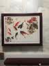 古客新中式电表箱装饰画餐厅挂画液压上翻配电箱画客厅遮挡画弱电箱 九鱼图 50*40cm典雅红褐色框【可遮40*30电表箱】 实拍图